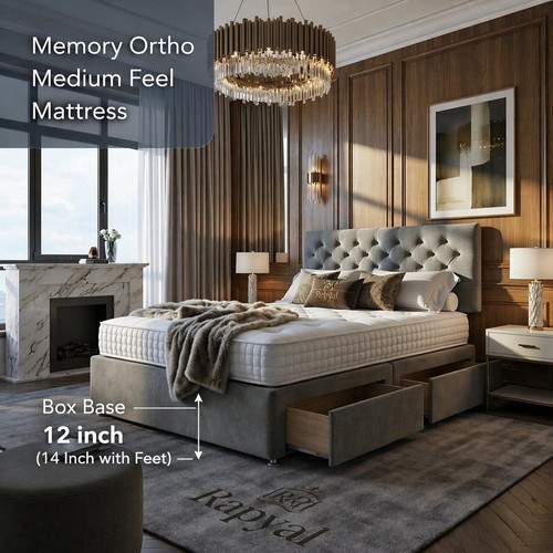 Luxury memory divan bed set - luxury,