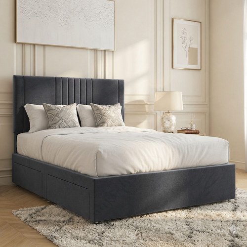 Plush divan base bed - bed, with