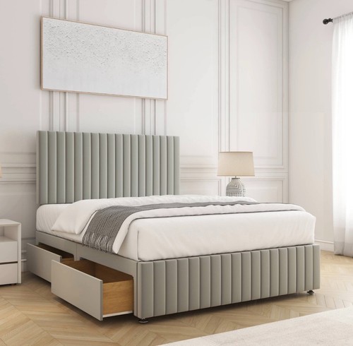 Plush divan bed set with - divan,