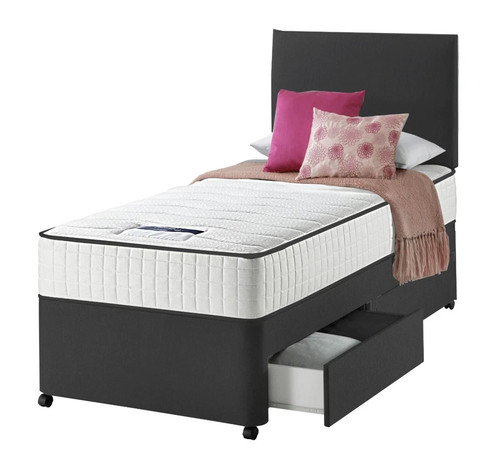 Single plush divan bed set - plush,