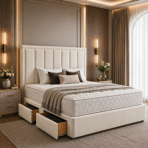 Plush divan bed set - plush, with