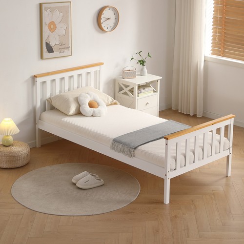 Single bed white pine 3ft - bed,